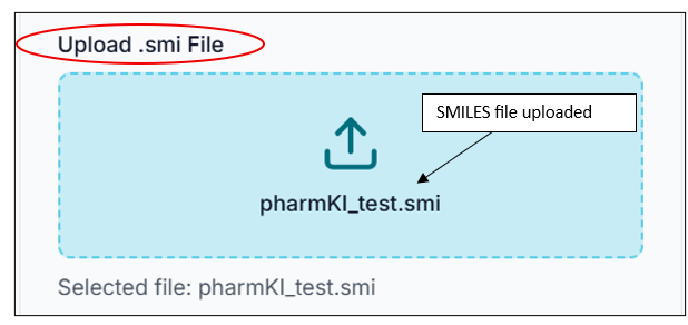Upload SMILES file
