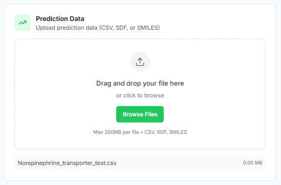 Upload prediction data